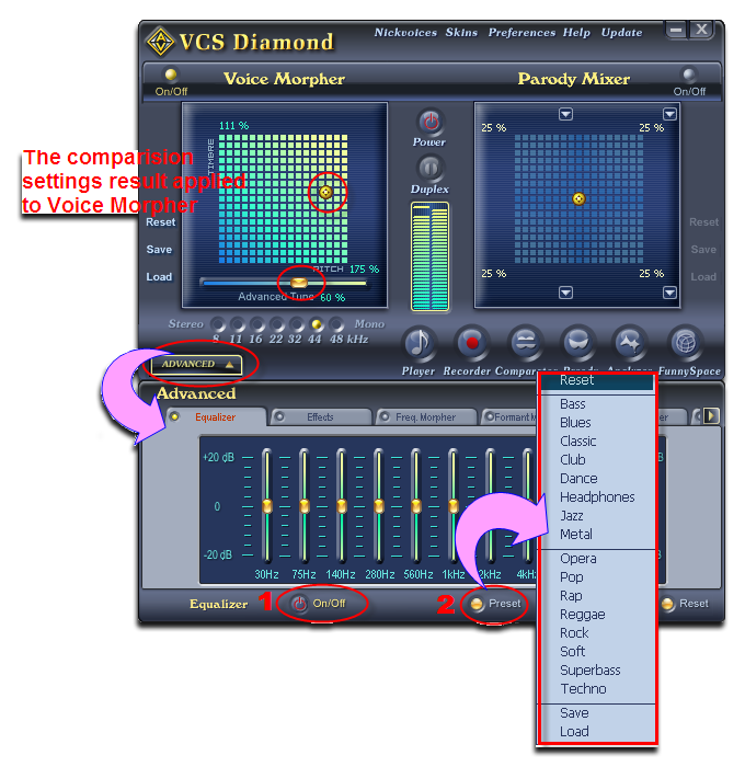 Improve output quality with Equalizer